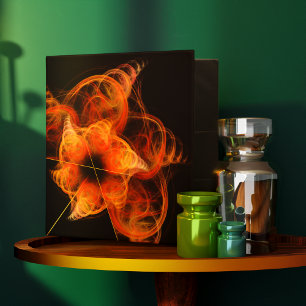 Lightworks Abstract Art Fractal of Fiery Energy 3 Ring Binder