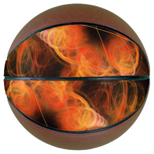 Lightworks Abstract Art Fractal of Fiery Energy Basketball