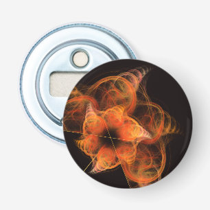 Lightworks Abstract Art Fractal of Fiery Energy Bottle Opener