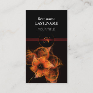 Lightworks Abstract Art Fractal of Fiery Energy Business Card