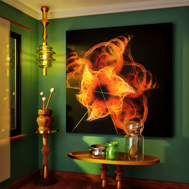 Lightworks Abstract Art Fractal of Fiery Energy Canvas Print (Lightworks Abstract Art Wrapped Canvas Print)