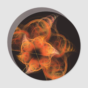 Lightworks Abstract Art Fractal of Fiery Energy Car Magnet