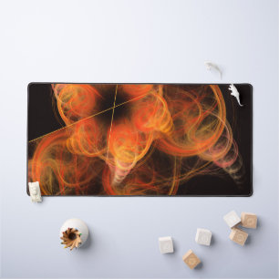 Lightworks Abstract Art Fractal of Fiery Energy Desk Mat