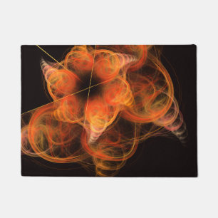 Lightworks Abstract Art Fractal of Fiery Energy Doormat