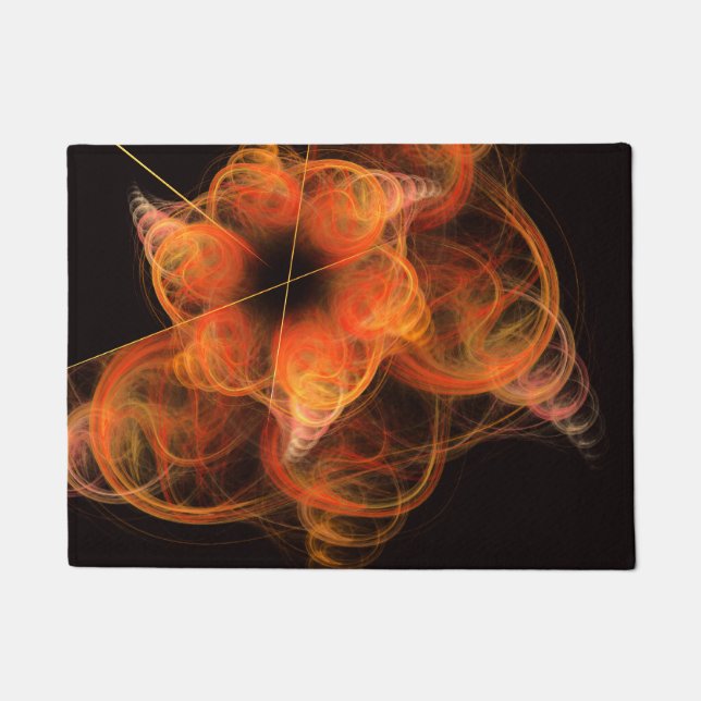 Lightworks Abstract Art Fractal of Fiery Energy Doormat (Front)