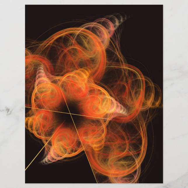 Lightworks Abstract Art Fractal of Fiery Energy Flyer (Front)