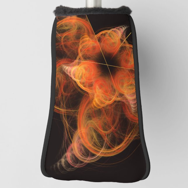 Lightworks Abstract Art Fractal of Fiery Energy Golf Head Cover (Rotate 90)