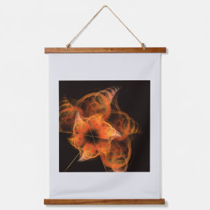 Lightworks Abstract Art Fractal of Fiery Energy Hanging Tapestry