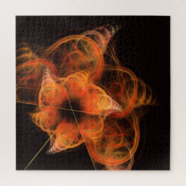 Lightworks Abstract Art Fractal of Fiery Energy Jigsaw Puzzle (Vertical)