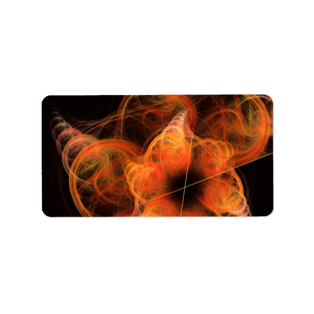 Lightworks Abstract Art Fractal of Fiery Energy Label (Front)