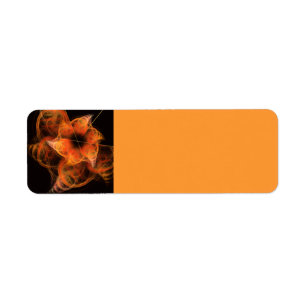 Lightworks Abstract Art Fractal of Fiery Energy Label