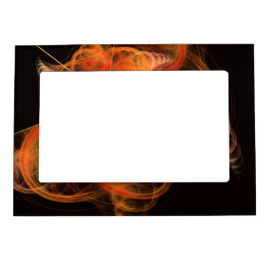 Lightworks Abstract Art Fractal of Fiery Energy Magnetic Photo Frame