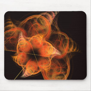 Lightworks Abstract Art Fractal of Fiery Energy Mouse Pad