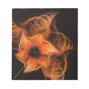 Lightworks Abstract Art Fractal of Fiery Energy Notepad