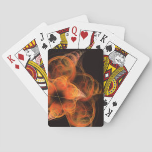 Lightworks Abstract Art Fractal of Fiery Energy Poker Cards