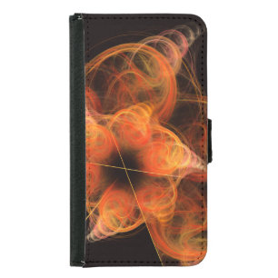 Lightworks Abstract Art Fractal of Fiery Energy Samsung Galaxy S5 Wallet Case
