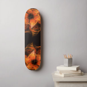 Lightworks Abstract Art Fractal of Fiery Energy Skateboard Deck