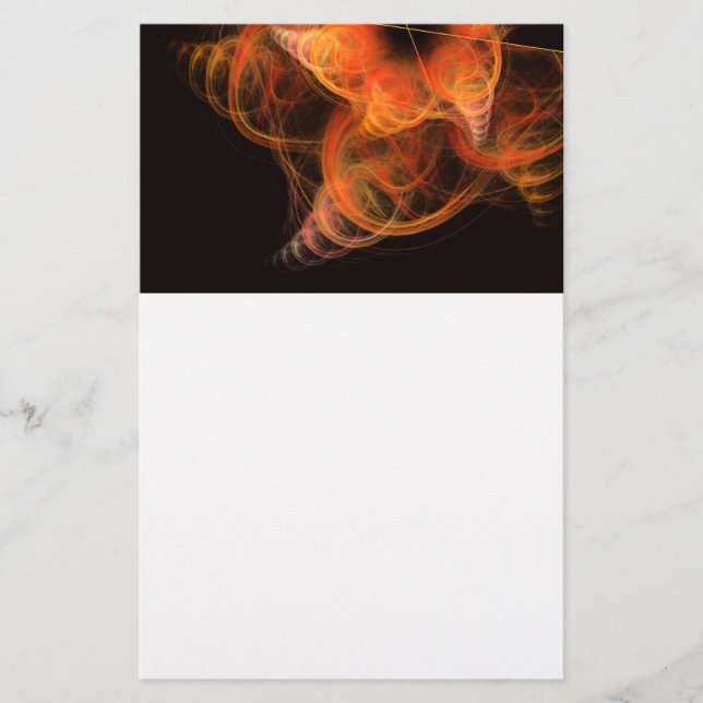 Lightworks Abstract Art Fractal of Fiery Energy Stationery (Front)