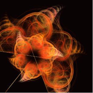 Lightworks Abstract Art Fractal of Fiery Energy Statuette