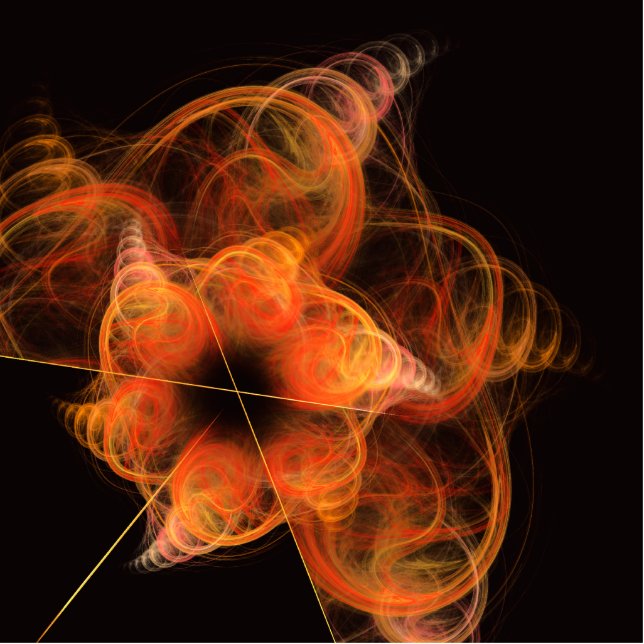 Lightworks Abstract Art Fractal of Fiery Energy Statuette (Front)