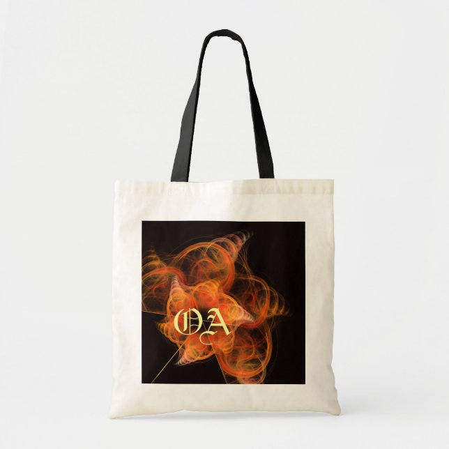 Lightworks Abstract Art Fractal of Fiery Energy Tote Bag (Front)
