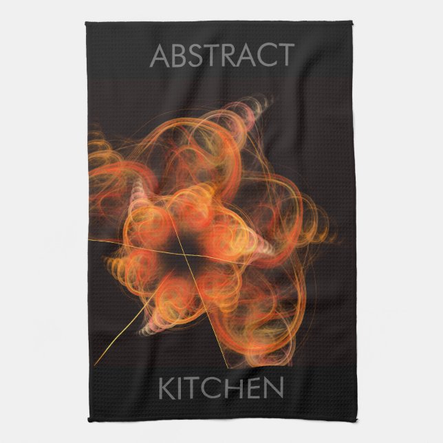 Lightworks Abstract Art Fractal of Fiery Energy Towel (Vertical)