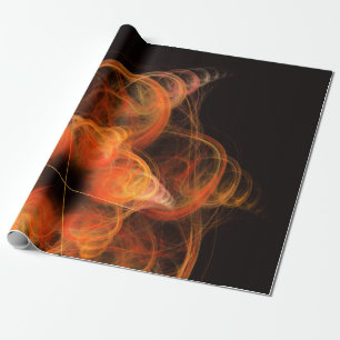 Lightworks Abstract Art Fractal of Fiery Energy Wrapping Paper