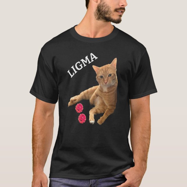 Ligma Joke Cat with toys   T-Shirt (Front)