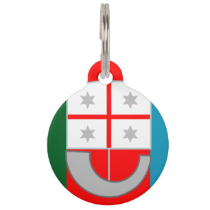 Liguria (Region of Italy) flag Pet ID Tag