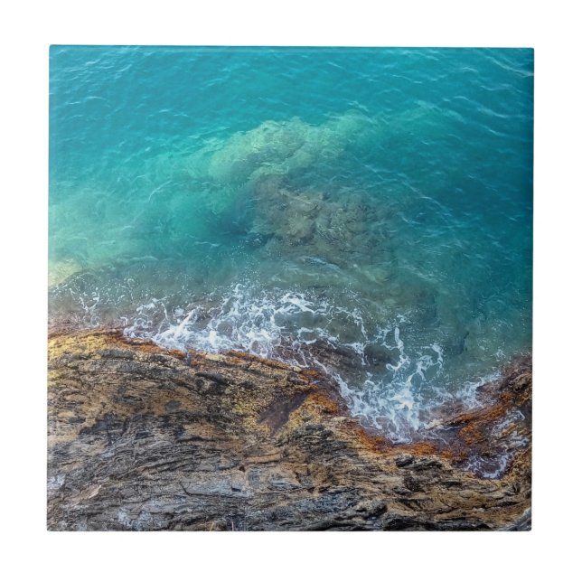 Ligurian waves (small) ceramic tile (Front)