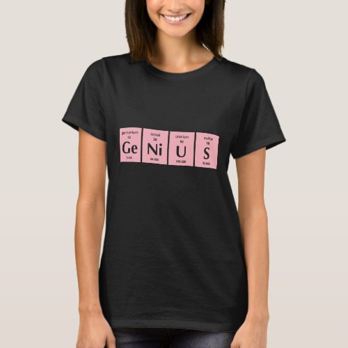 Liht pink chemistry element of genius T_Shirt