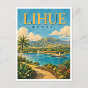Lihue Hawaii Nawiliwili Harbor GeoSaga Postcard