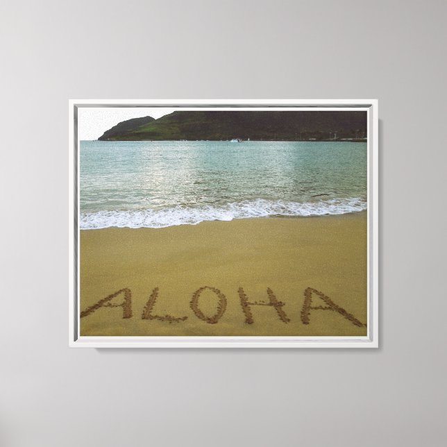 Lihue Kauai Ocean Aloha Canvas Print (Front)