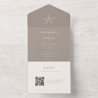 Lihue Wedding Invitation with QR Code RSVP