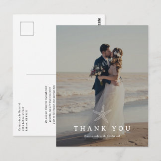 Lihue Wedding Photo Thank You Postcard