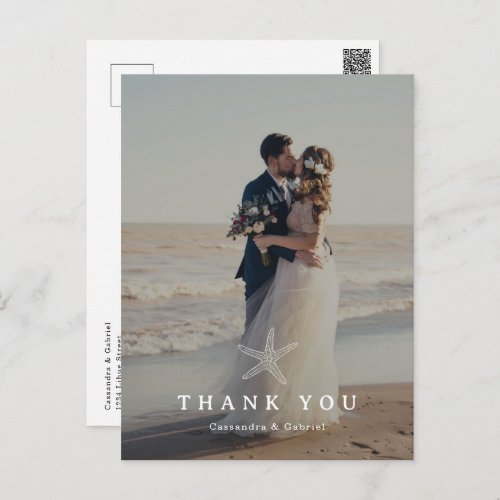 Lihue Wedding Photo Thank You Postcard