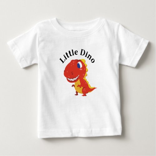 Liitle Red Dinosaur Baby T_shirt