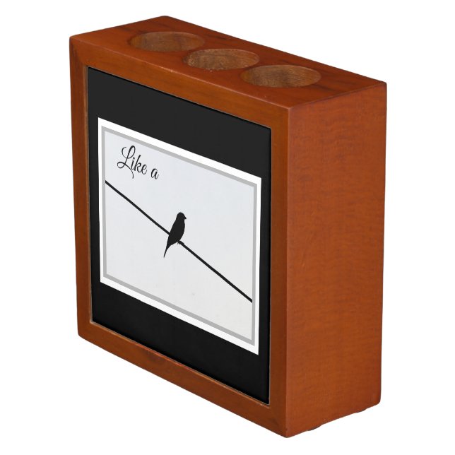 Like a Bird on a Wire Desk Organizer (Angled)