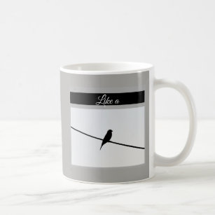 Beautiful Simple Modern Birds On A Wire Coffee Mug