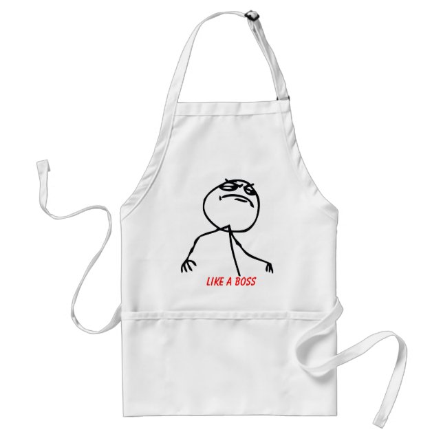 Like a Boss Adult Apron (Front)