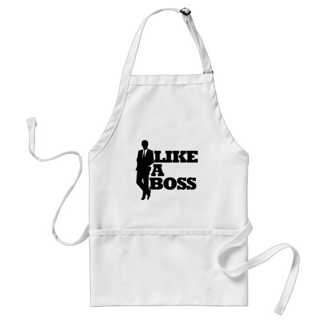Like a Boss Adult Apron (Front)