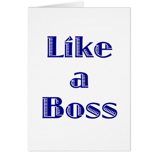 Like a Boss Cards (Front)