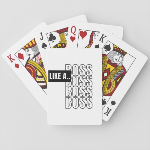 Like a Boss Classic Playing Cards