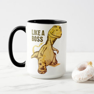 Like a Boss Dinosaur Meme | Grunge Mug