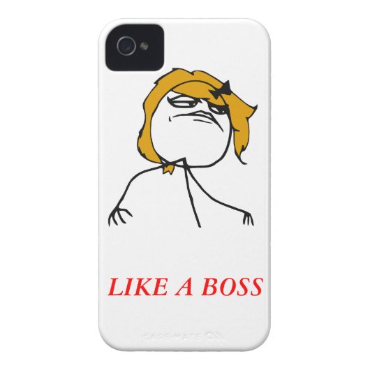 Like a boss girl iPhone 4 Meme Case (Back)