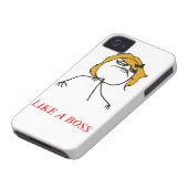 Like a boss girl iPhone 4 Meme Case (Bottom)