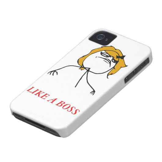 Like a boss girl iPhone 4 Meme Case (Bottom)