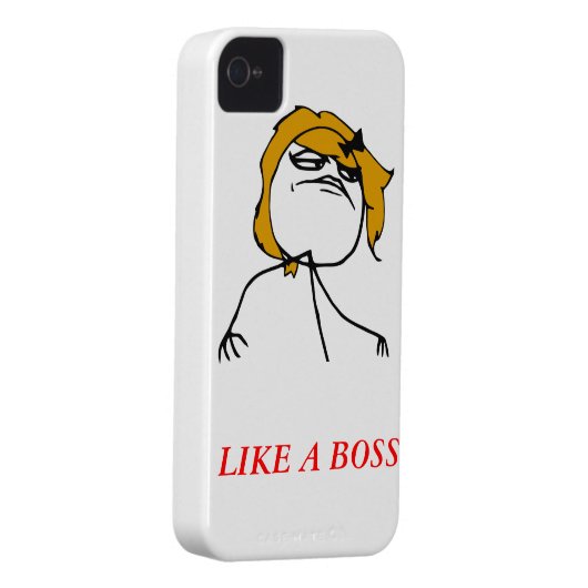 Like a boss girl iPhone 4 Meme Case (Back/Right)