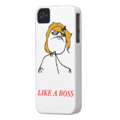 Like a boss girl iPhone 4 Meme Case (Back Left)