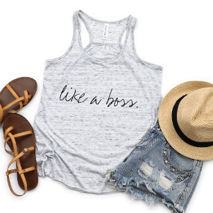 Like a Boss Handwritten Quote Tank Top